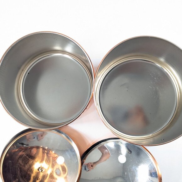 Vintage Copper Flour and Sugar containers, copper canisters made in Korea - Picture 7 of 11